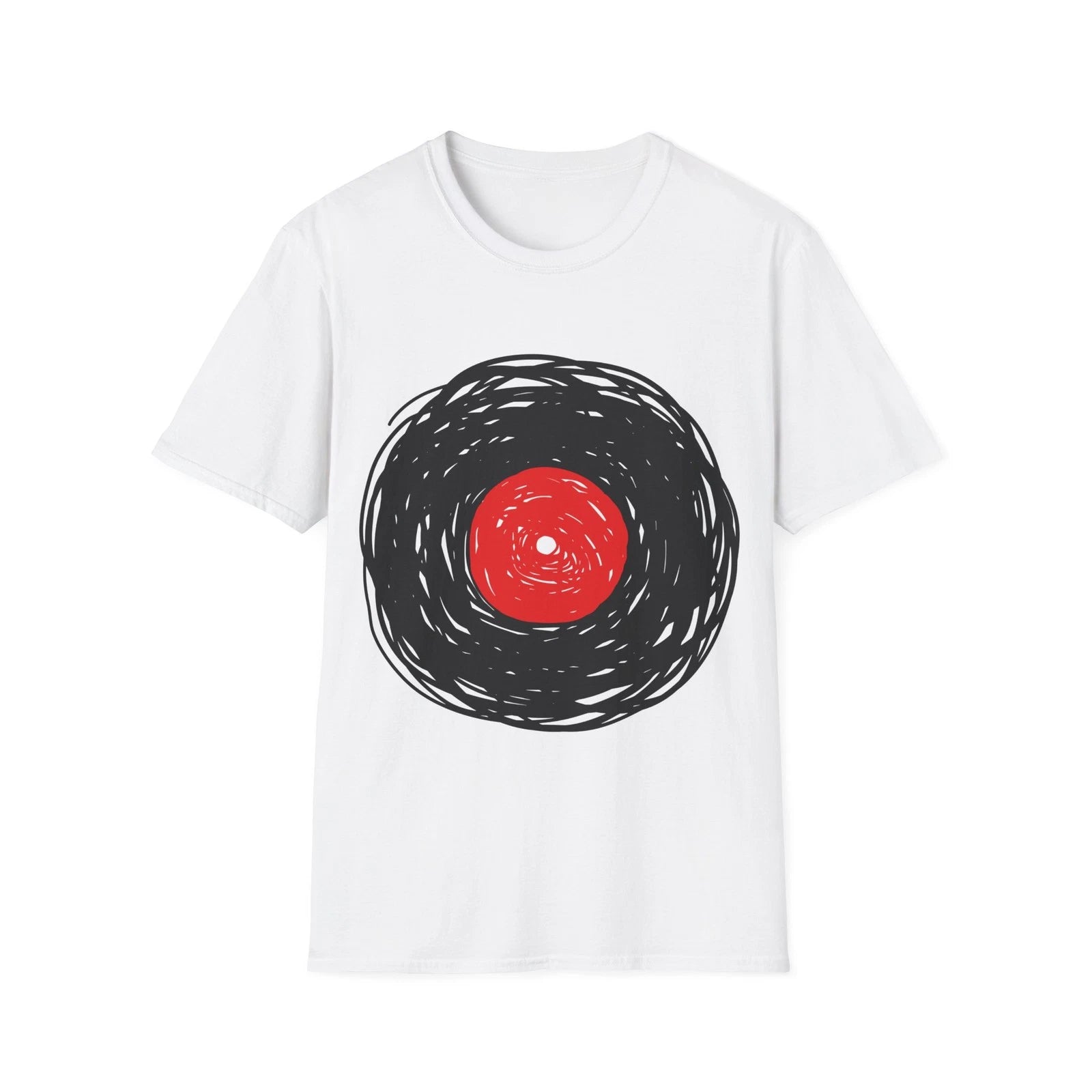 Vinyl Album Sketch T-Shirt, Record Album Tee, Retro Music Lover Shirt