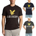Lyle & Scott Mens Graphic T Shirts Short Sleeve Glitch Printed Summer Cotton Tee