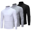 Men Turtle Roll Neck Jumper Long Sleeve Pullover Solid Soft Slim T-Shirt Tops