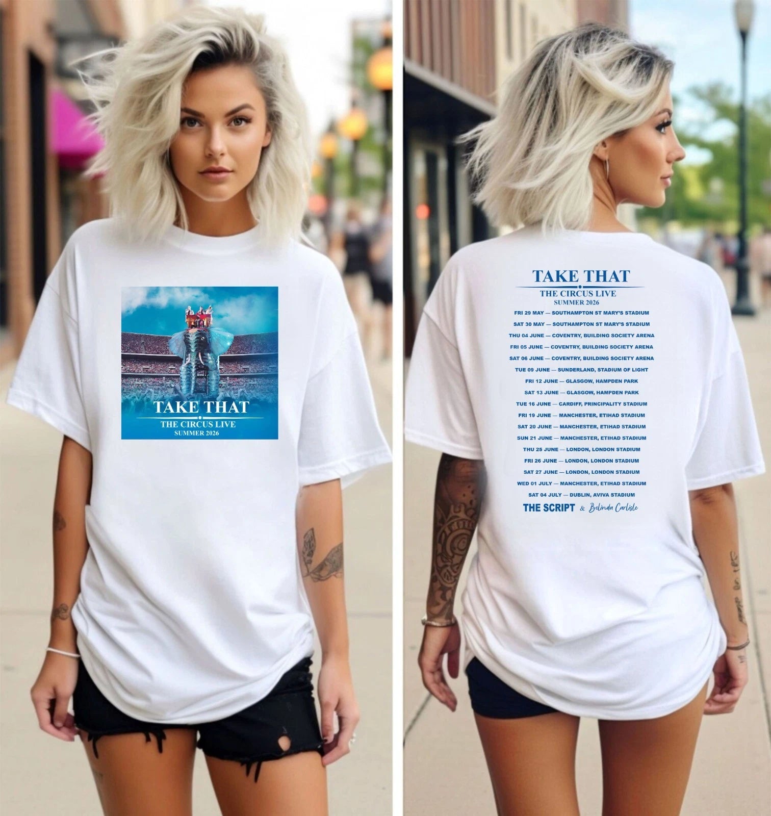 Take That The Circus Live Tour 2026 T-Shirt, UK Stadium Tour Dates Shirt