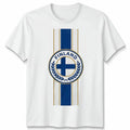 Unisex Finland Retro Strip Style Football Tshirt Finnish Euro Shipping