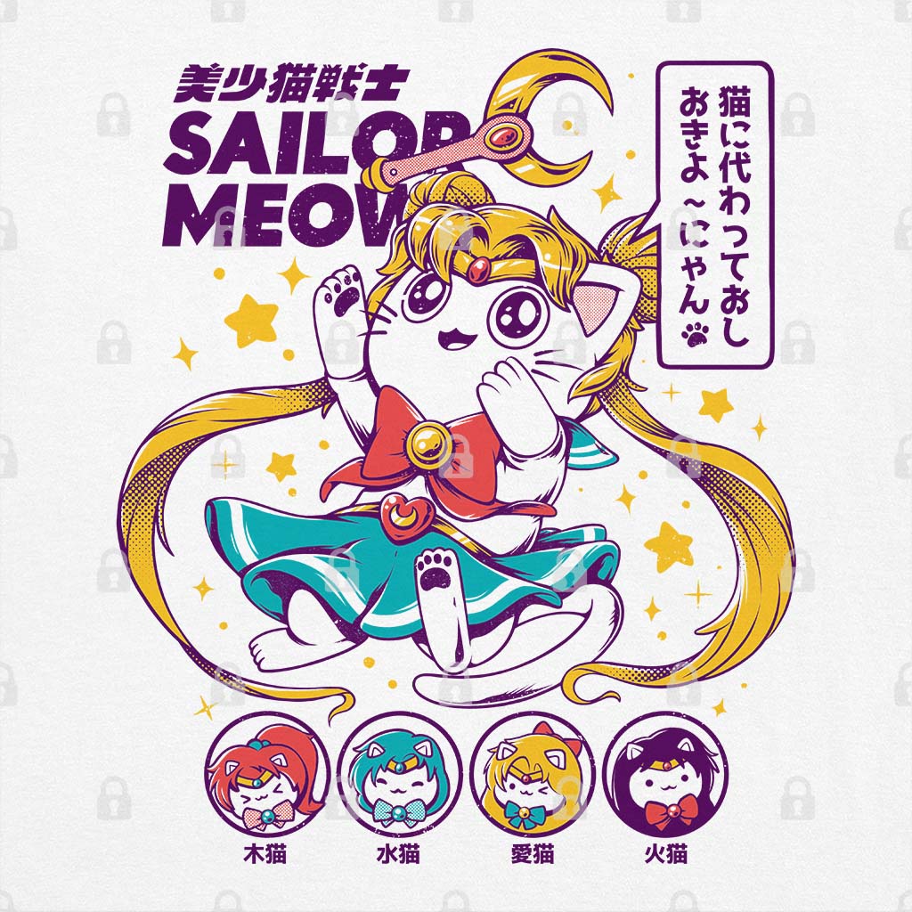 Sailor Meow Oversized T-Shirt Hoodie, Sweatshirt | CiraTrend.com (Image 1)