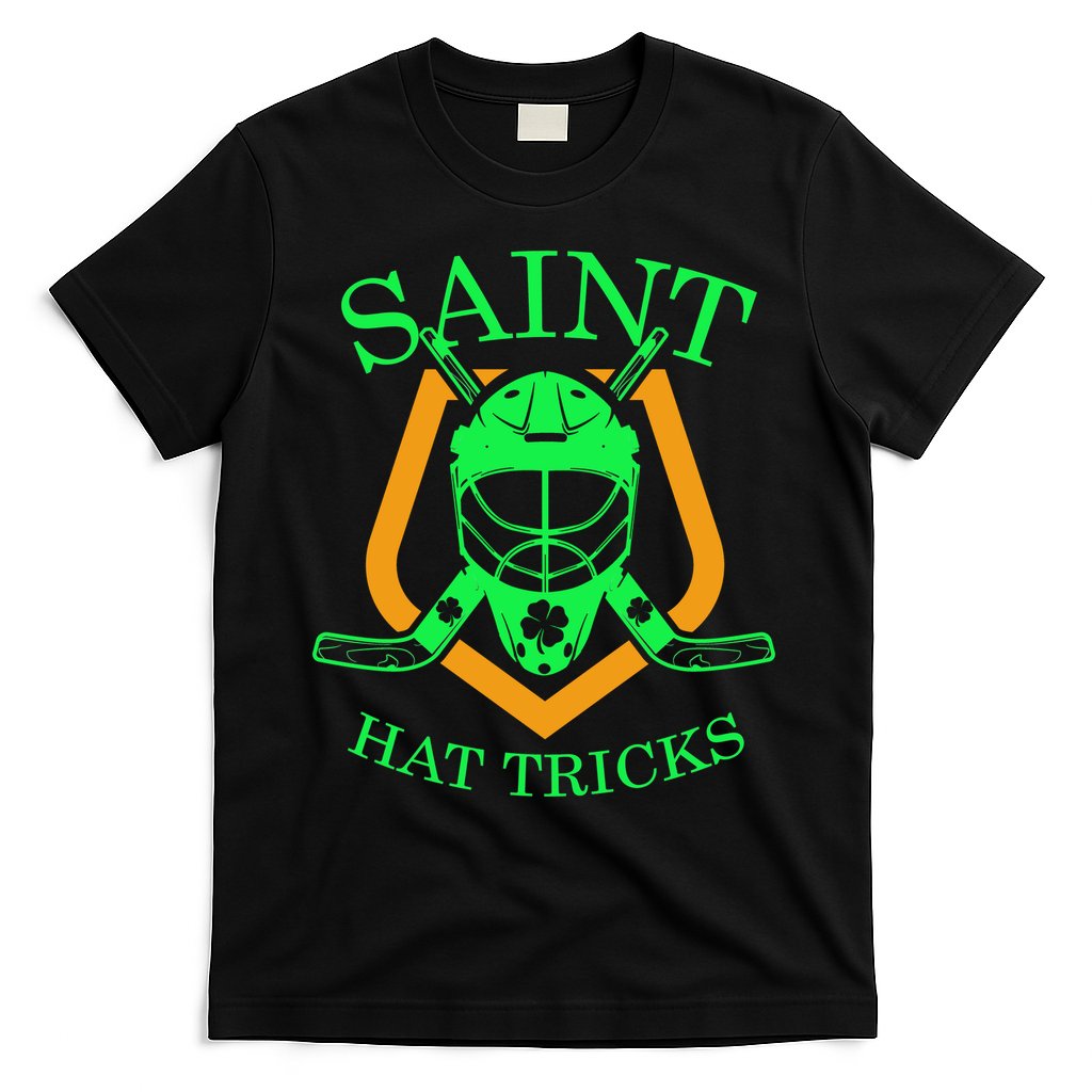 Saint Hat Tricks Funny Hockey St Patricks Day T-Shirt