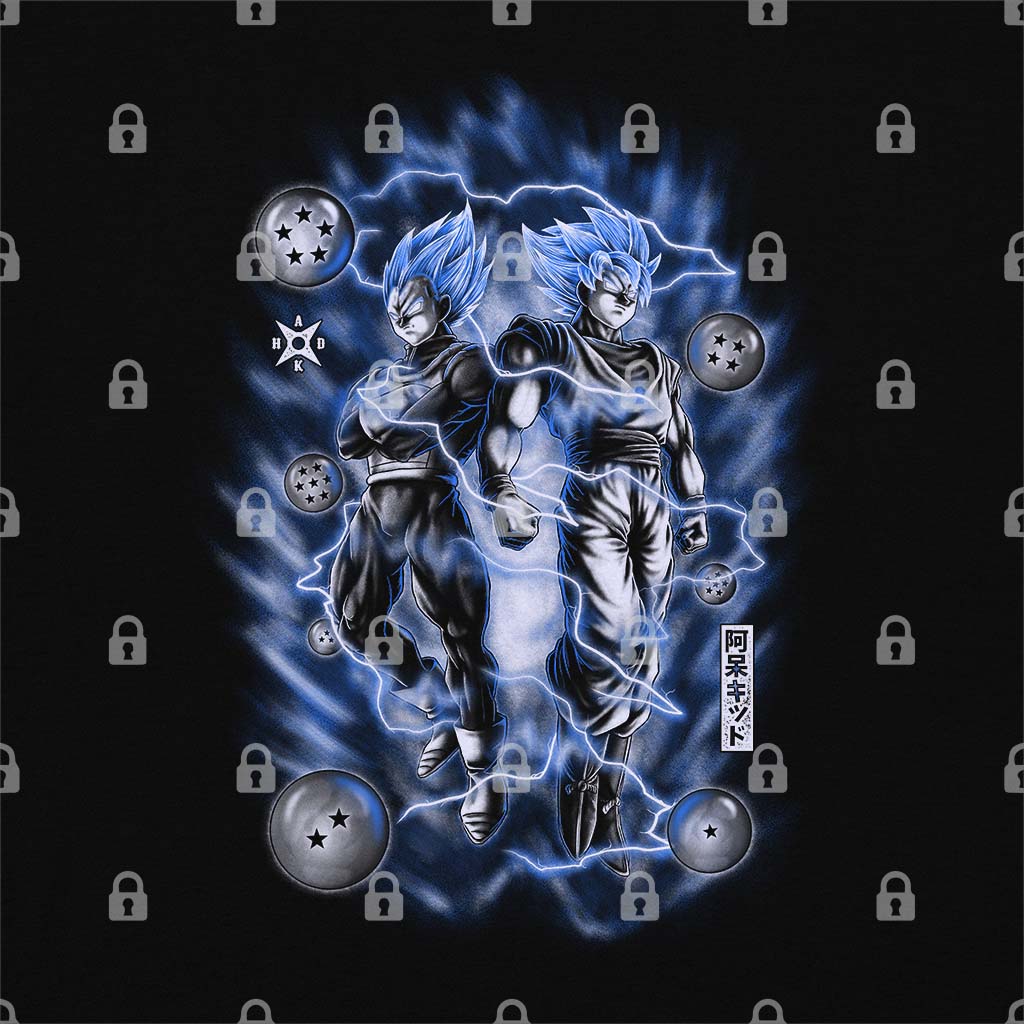 Saiyan Blue Duo T-Shirt Hoodie, Sweatshirt | CiraTrend.com (Image 1)