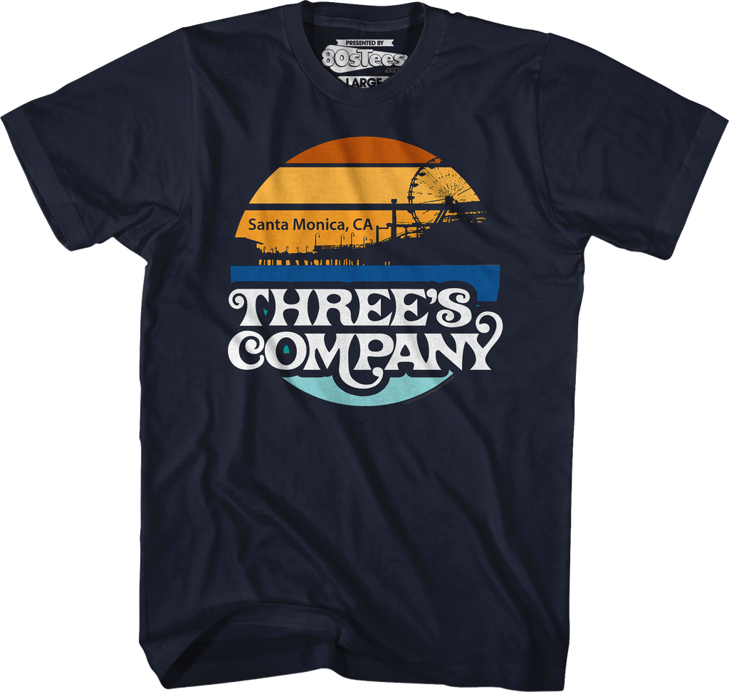 Santa Monica Sunset Three'S Company T-Shirts, Hoodie, Sweatshirt