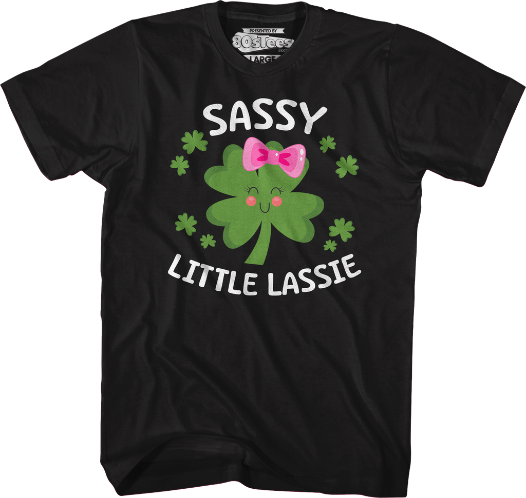 Sassy Little Lassie St. Patrick's Day T-Shirt Hoodie, Sweatshirt | CiraTrend.com (Image 1)
