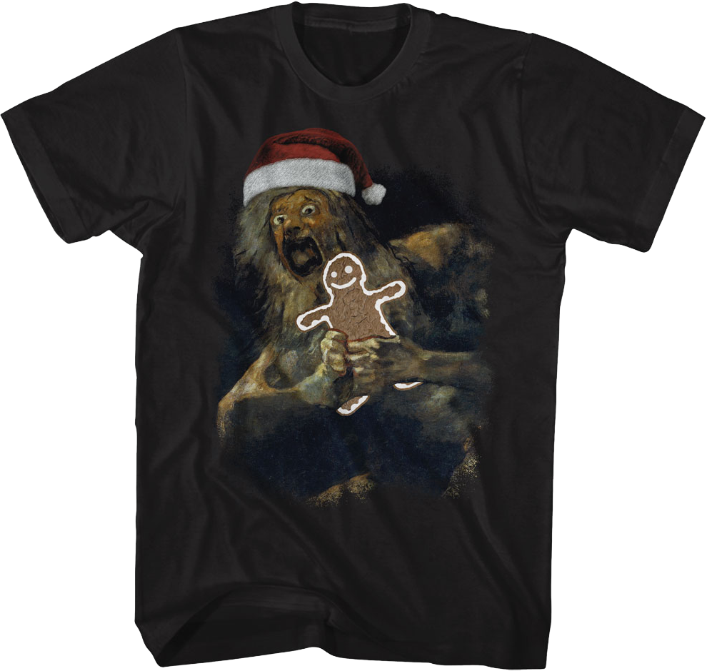 Saturn Devouring His Gingerbread Man Art Gallery T-Shirt Hoodie, Sweatshirt | CiraTrend.com (Image 1)