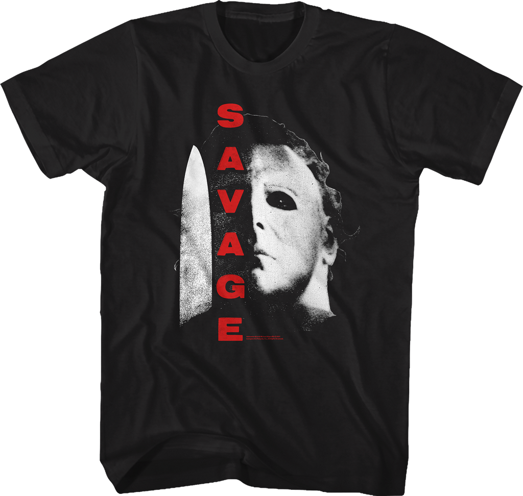 Savage Michael Myers Halloween T-Shirt Hoodie, Sweatshirt | CiraTrend.com (Image 1)