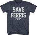 Save Ferris Vintage Blue Design Ferris Bueller's Day Off T-Shirt Hoodie, Sweatshirt | CiraTrend.com (Image 1)