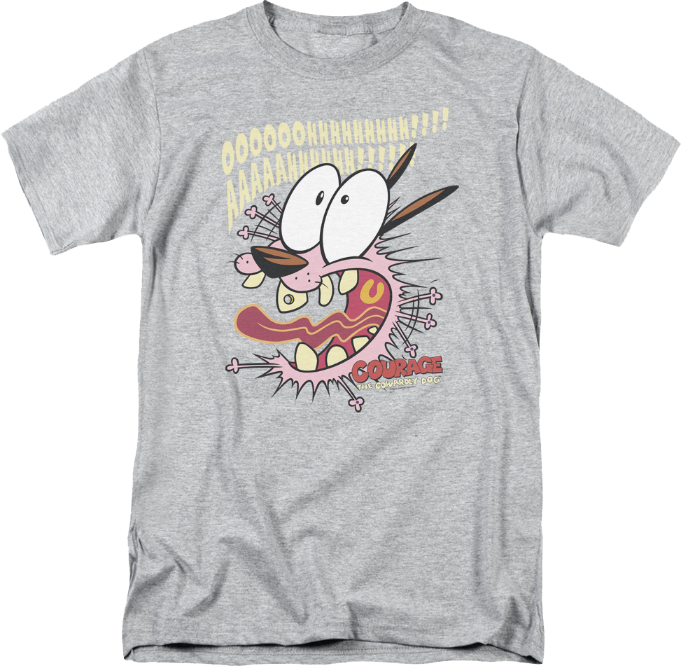 Scream Courage The Cowardly Dog T-Shirt Hoodie, Sweatshirt | CiraTrend.com (Image 1)