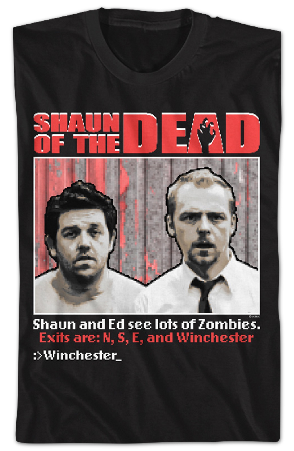 Shaun and Ed Game Faces Shaun of the Dead T-Shirt Hoodie, Sweatshirt | CiraTrend.com (Image 2)