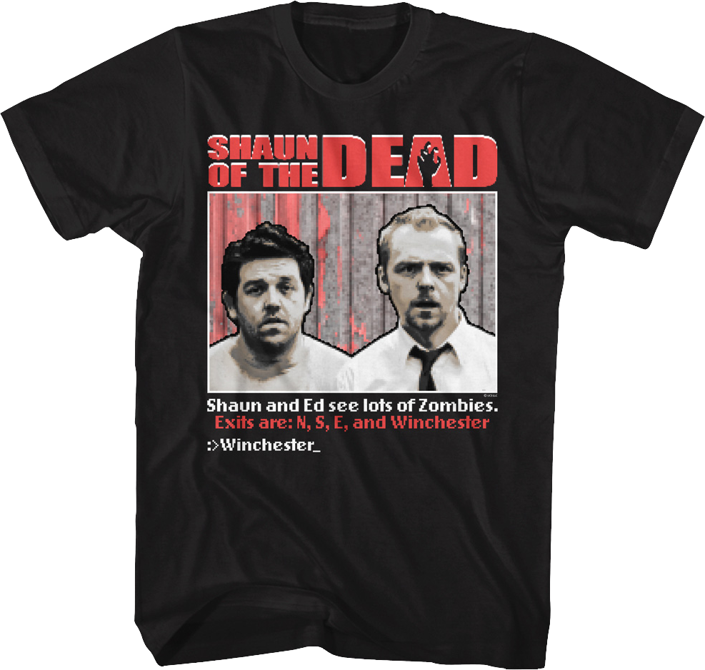 Shaun and Ed Game Faces Shaun of the Dead T-Shirt Hoodie, Sweatshirt | CiraTrend.com (Image 1)