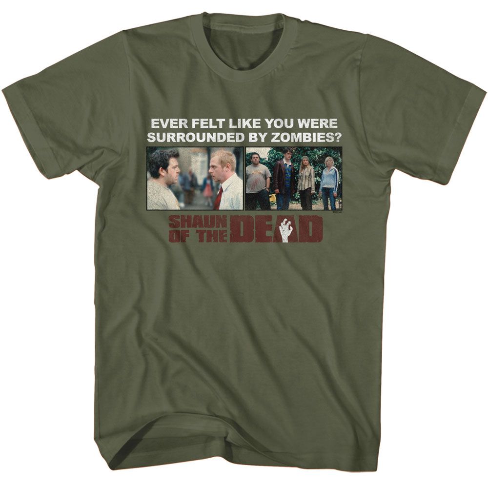 Shaun Of The Dead - Surrounded By Zombies T-Shirt Hoodie, Sweatshirt | CiraTrend.com