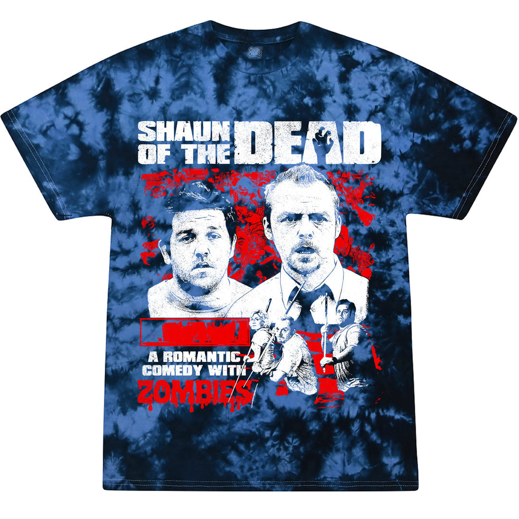 SHAUN OF THE DEAD: A ROMANTIC COMEDY - T-SHIRT (UNDEAD BLUE TIE DYE) Hoodie, Sweatshirt | CiraTrend.com (Image 1)