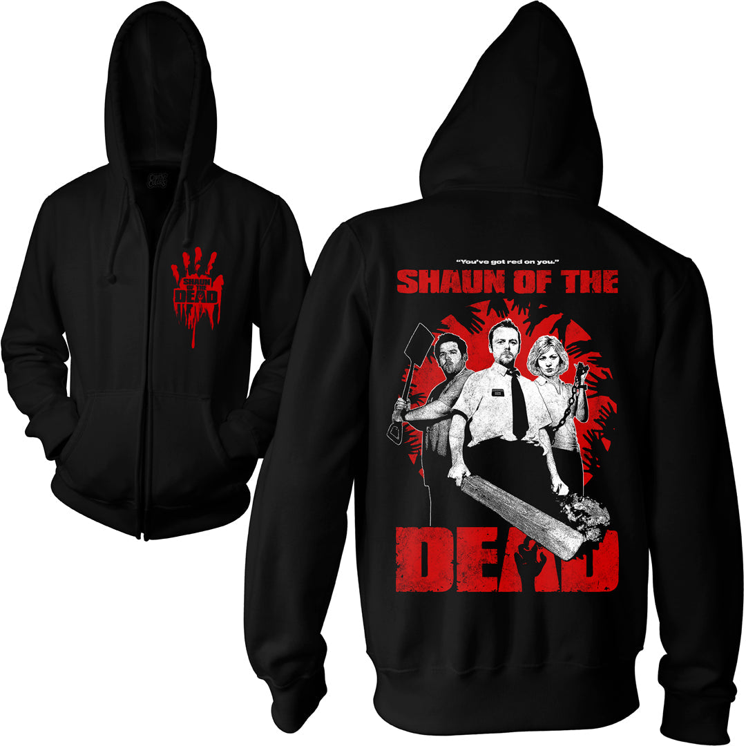 SHAUN OF THE DEAD: YOU'VE GOT RED ON YOU - ZIP UP HOODIE T-Shirts, Sweatshirt | CiraTrend.com (Image 1)