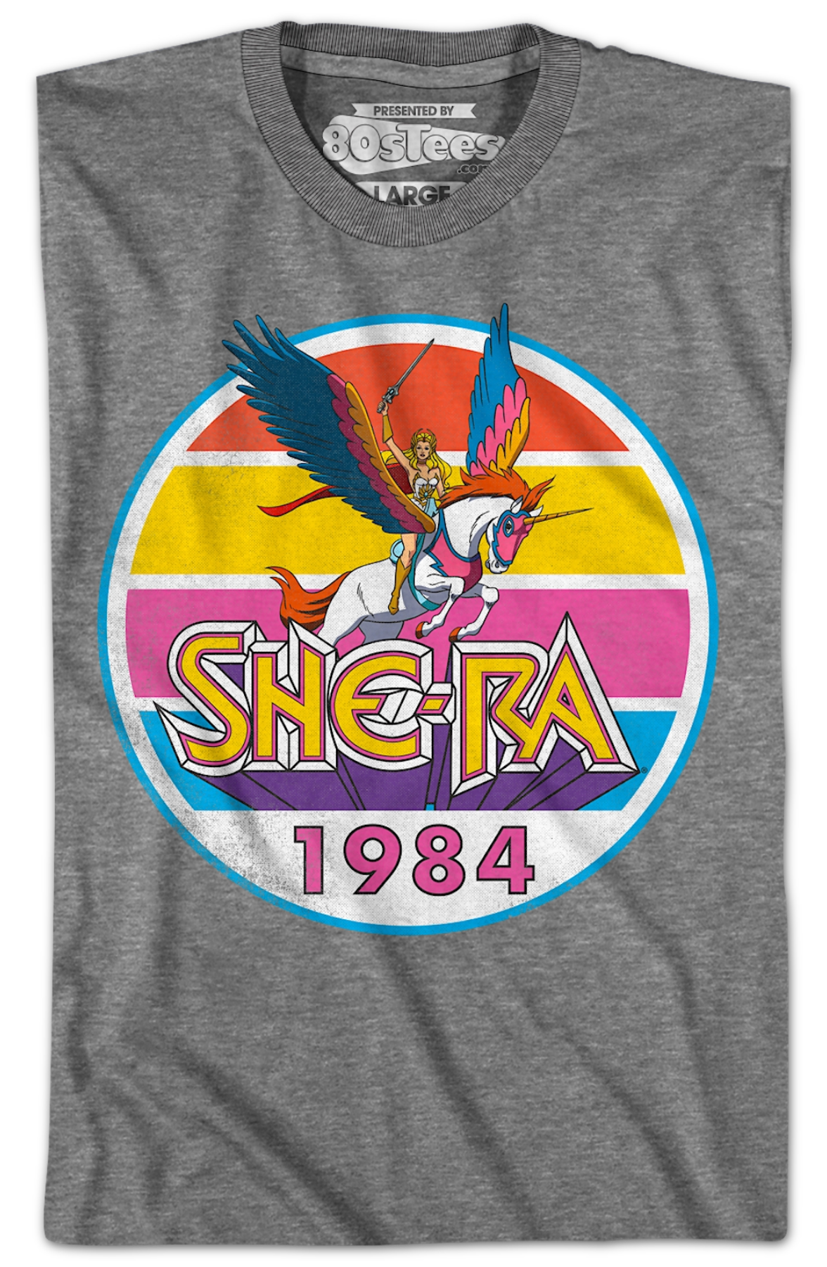 She-Ra Vintage 1984 Stripes Masters of the Universe T-Shirt Hoodie, Sweatshirt | CiraTrend.com (Image 2)