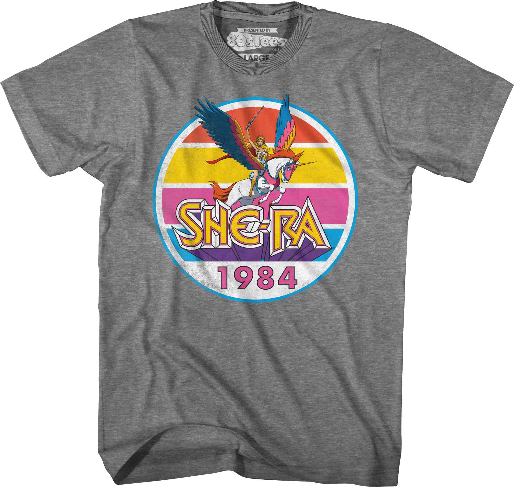 She-Ra Vintage 1984 Stripes Masters of the Universe T-Shirt Hoodie, Sweatshirt | CiraTrend.com (Image 1)