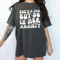 she's a Ten But so is Her Anxiety Wavy Text Graphic Shirt, Funny Quote Unhinged Tee, Sarcasm T-shirt For Women, Anxiety...