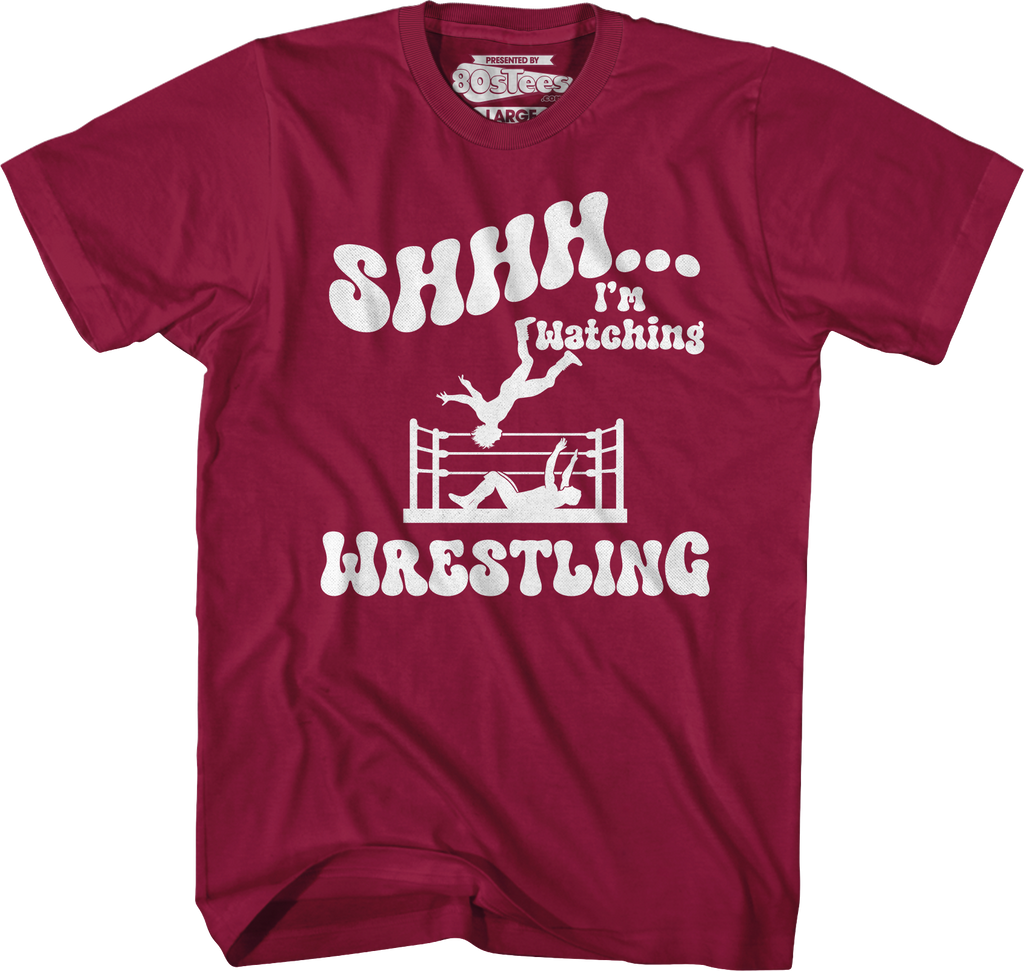 Shhh...I'm Watching Wrestling T-Shirt Hoodie, Sweatshirt | CiraTrend.com (Image 3)