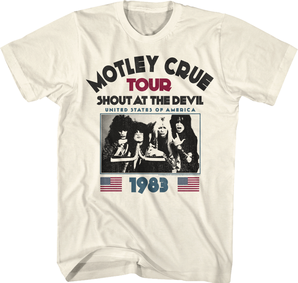 Shout At The Devil Tour Motley Crue T-Shirt Hoodie, Sweatshirt | CiraTrend.com (Image 1)