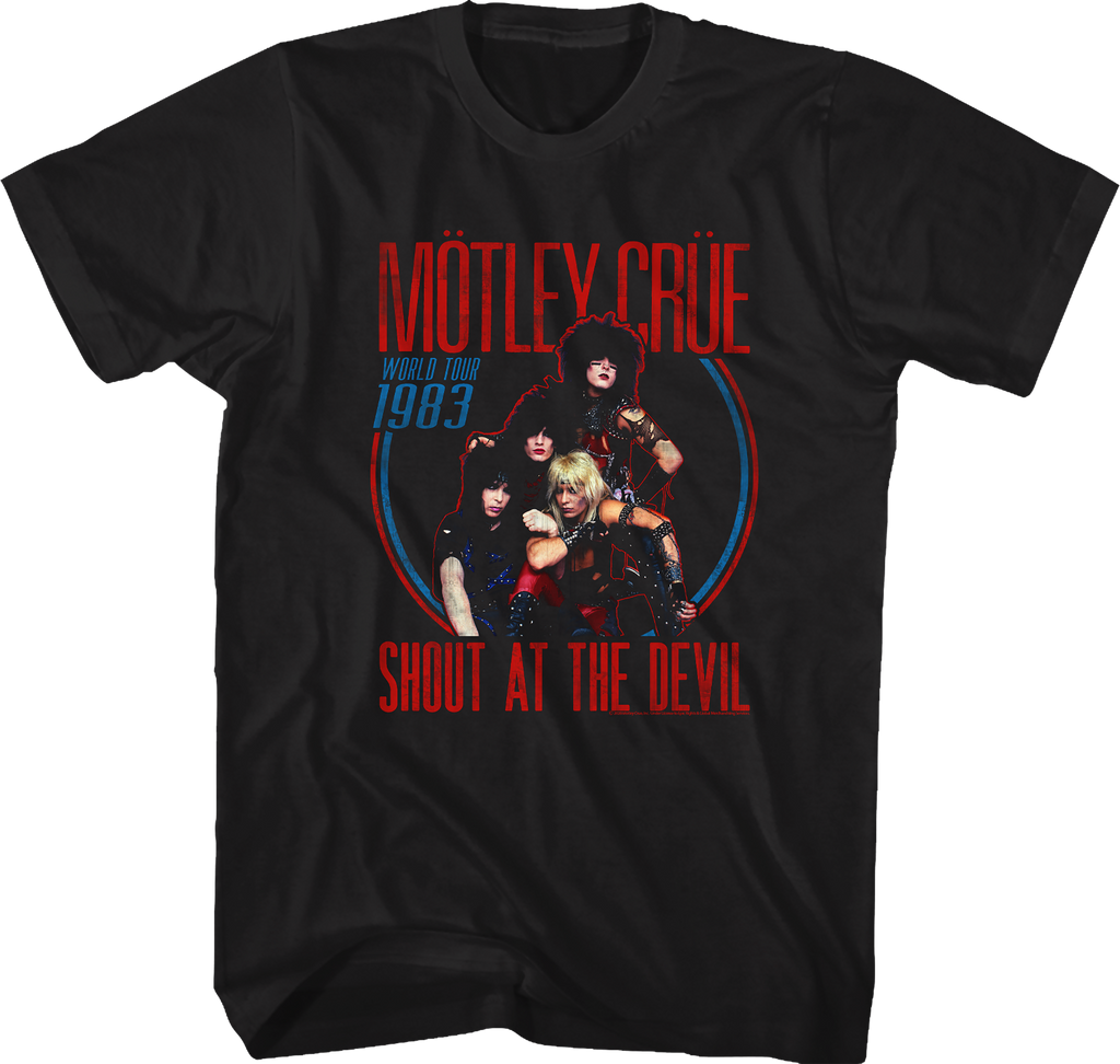 Shout At The Devil World Tour 1983 Motley Crue T-Shirt Hoodie, Sweatshirt | CiraTrend.com (Image 1)