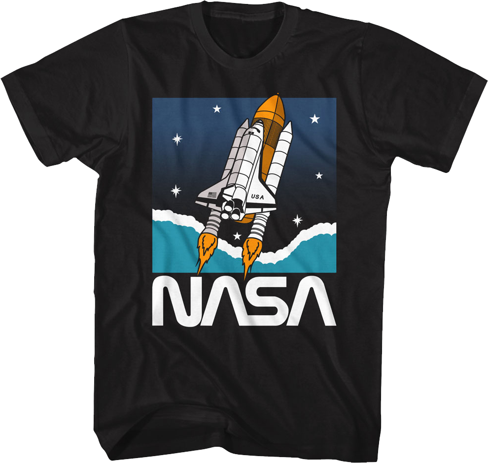 Shuttle In Space NASA T-Shirt Hoodie, Sweatshirt | CiraTrend.com (Image 1)
