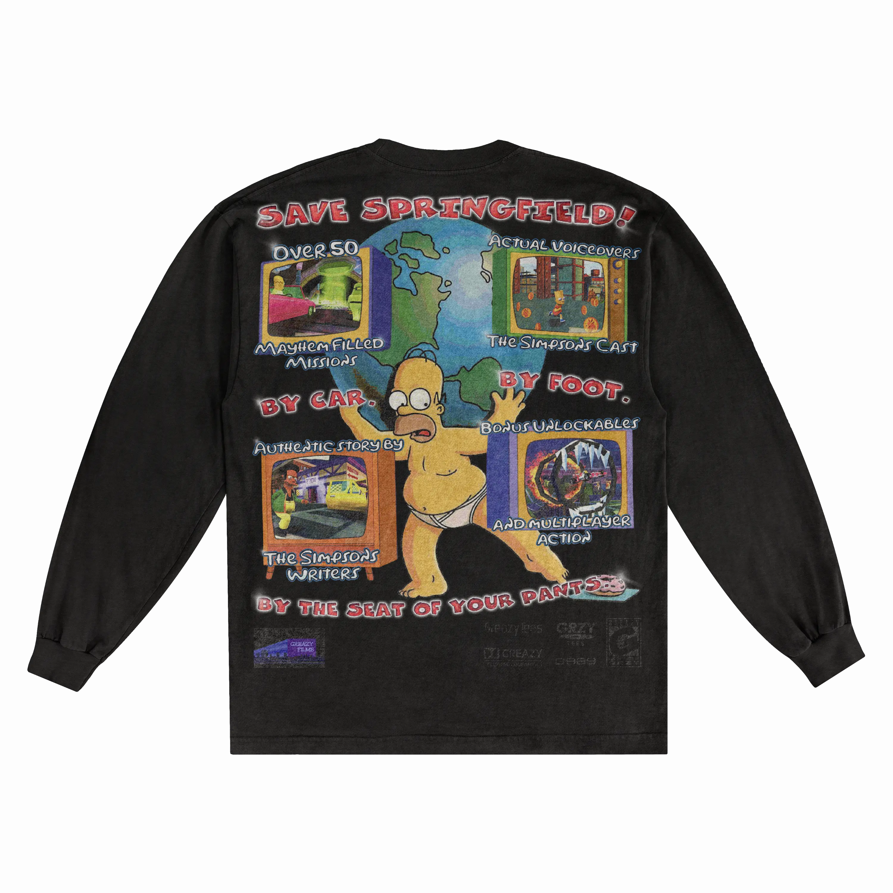 The Simpsons Hit & Run Classic Long Sleeved Tee Hoodie, Sweatshirt | CiraTrend.com (Image 4)