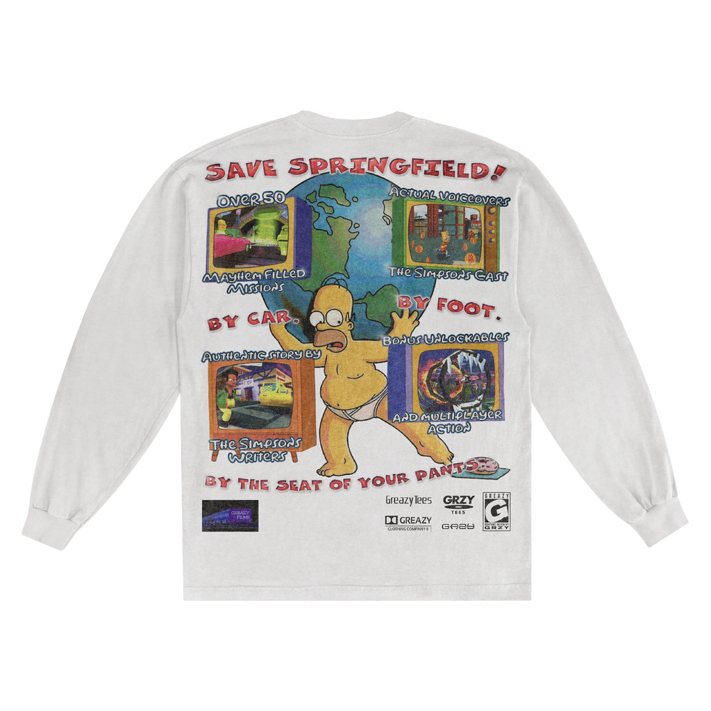 The Simpsons Hit & Run Classic Long Sleeved Tee Hoodie, Sweatshirt | CiraTrend.com (Image 2)