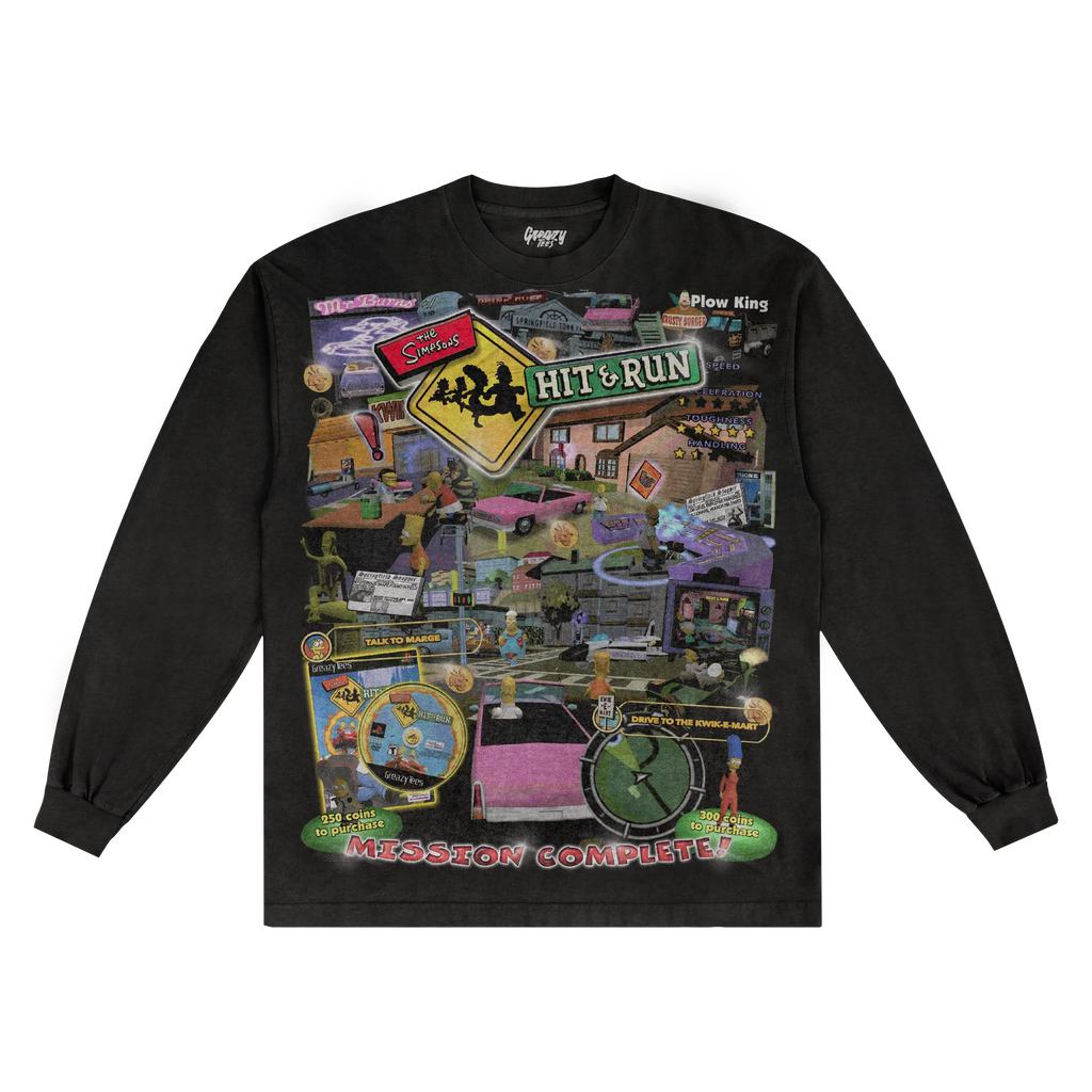 The Simpsons Hit & Run Classic Long Sleeved Tee Hoodie, Sweatshirt | CiraTrend.com (Image 3)