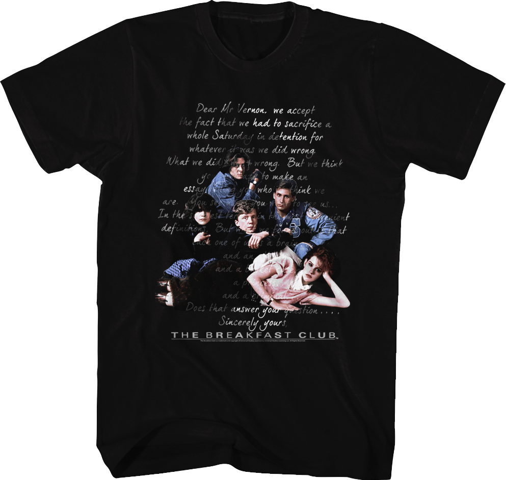Sincerely Yours Breakfast Club T-Shirts, Hoodie, Sweatshirt