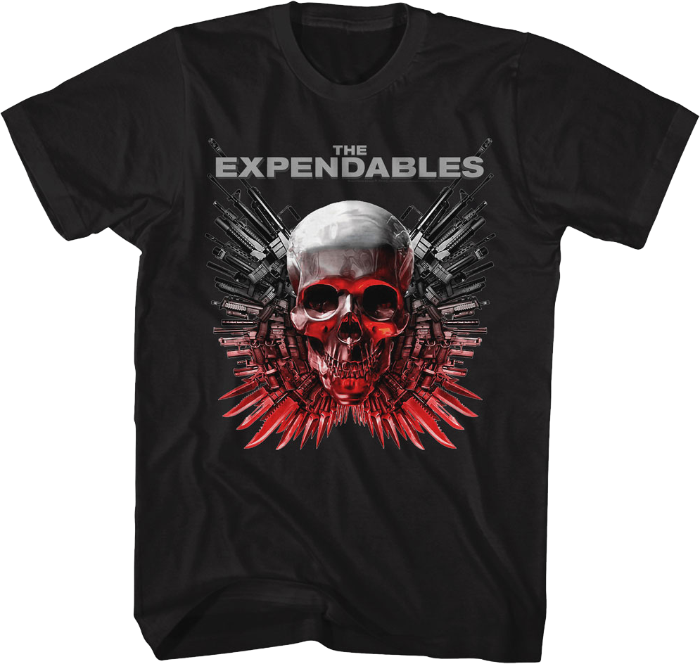 Skull And Guns Logo Expendables T-Shirt Hoodie, Sweatshirt | CiraTrend.com (Image 1)