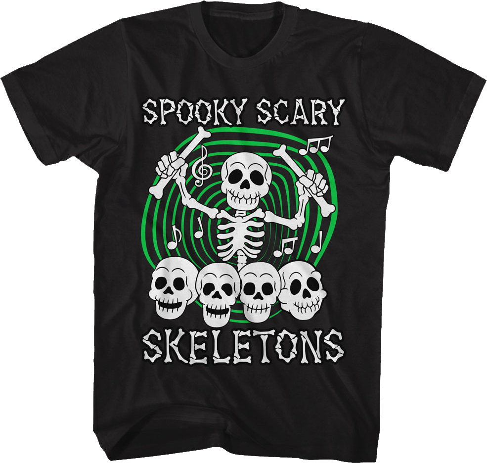 Skull Drummer Spooky Scary Skeletons T-Shirt Hoodie, Sweatshirt | CiraTrend.com (Image 1)
