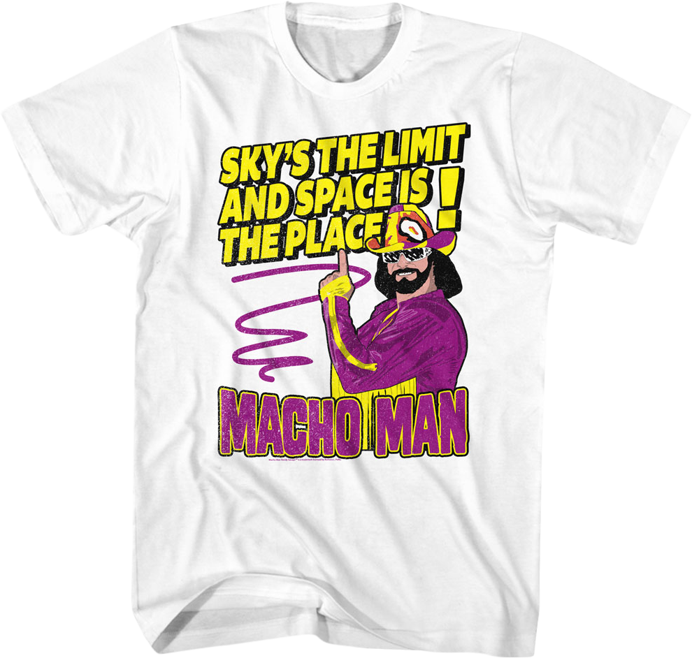 Sky's The Limit Macho Man Randy Savage T-Shirt Hoodie, Sweatshirt | CiraTrend.com (Image 1)