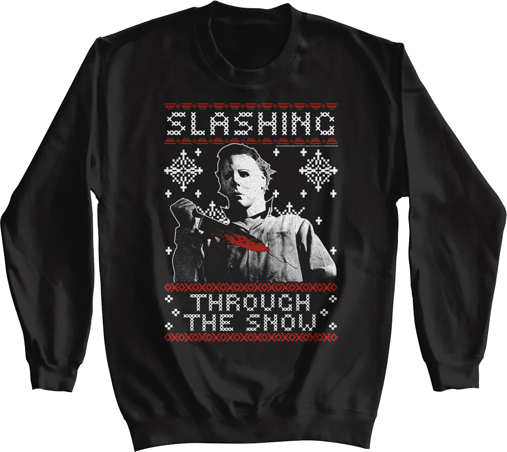 Slashing Through The Snow Halloween Sweatshirt T-Shirts, Hoodie | CiraTrend.com (Image 1)