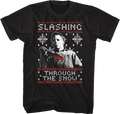 Slashing Through The Snow Halloween T-Shirt Hoodie, Sweatshirt | CiraTrend.com (Image 1)