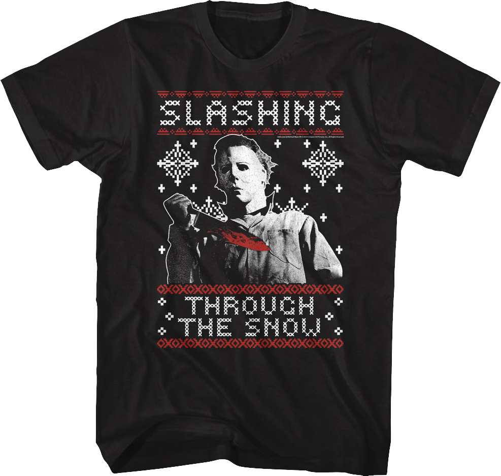 Slashing Through The Snow Halloween T-Shirt Hoodie, Sweatshirt | CiraTrend.com (Image 1)