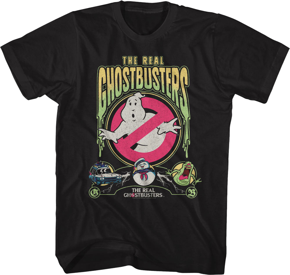 Slimed Collage Real Ghostbusters T-Shirt Hoodie, Sweatshirt | CiraTrend.com (Image 1)