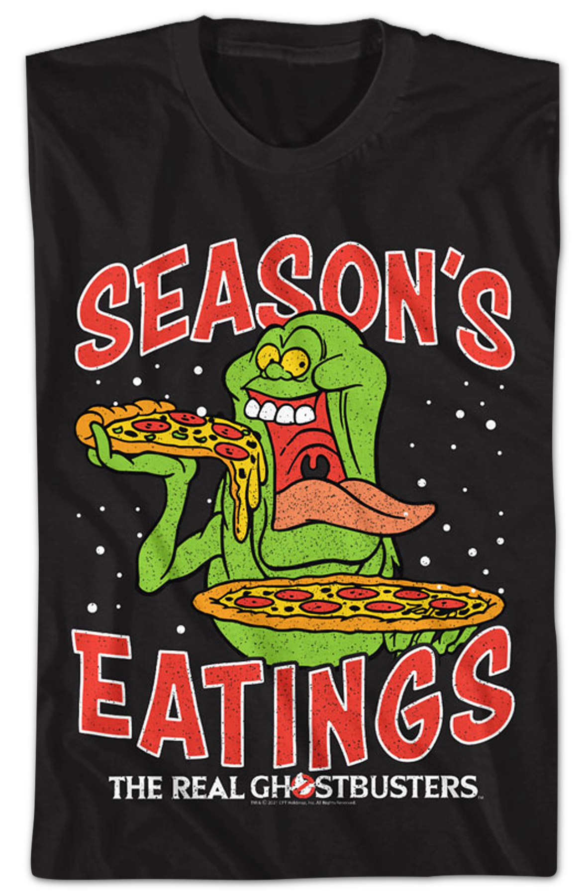 Slimer Season's Eatings Real Ghostbusters T-Shirt Hoodie, Sweatshirt | CiraTrend.com (Image 2)