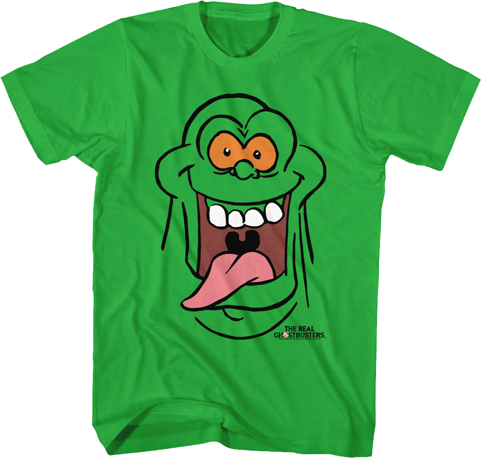 Slimer's Face Real Ghostbusters T-Shirt Hoodie, Sweatshirt | CiraTrend.com (Image 1)