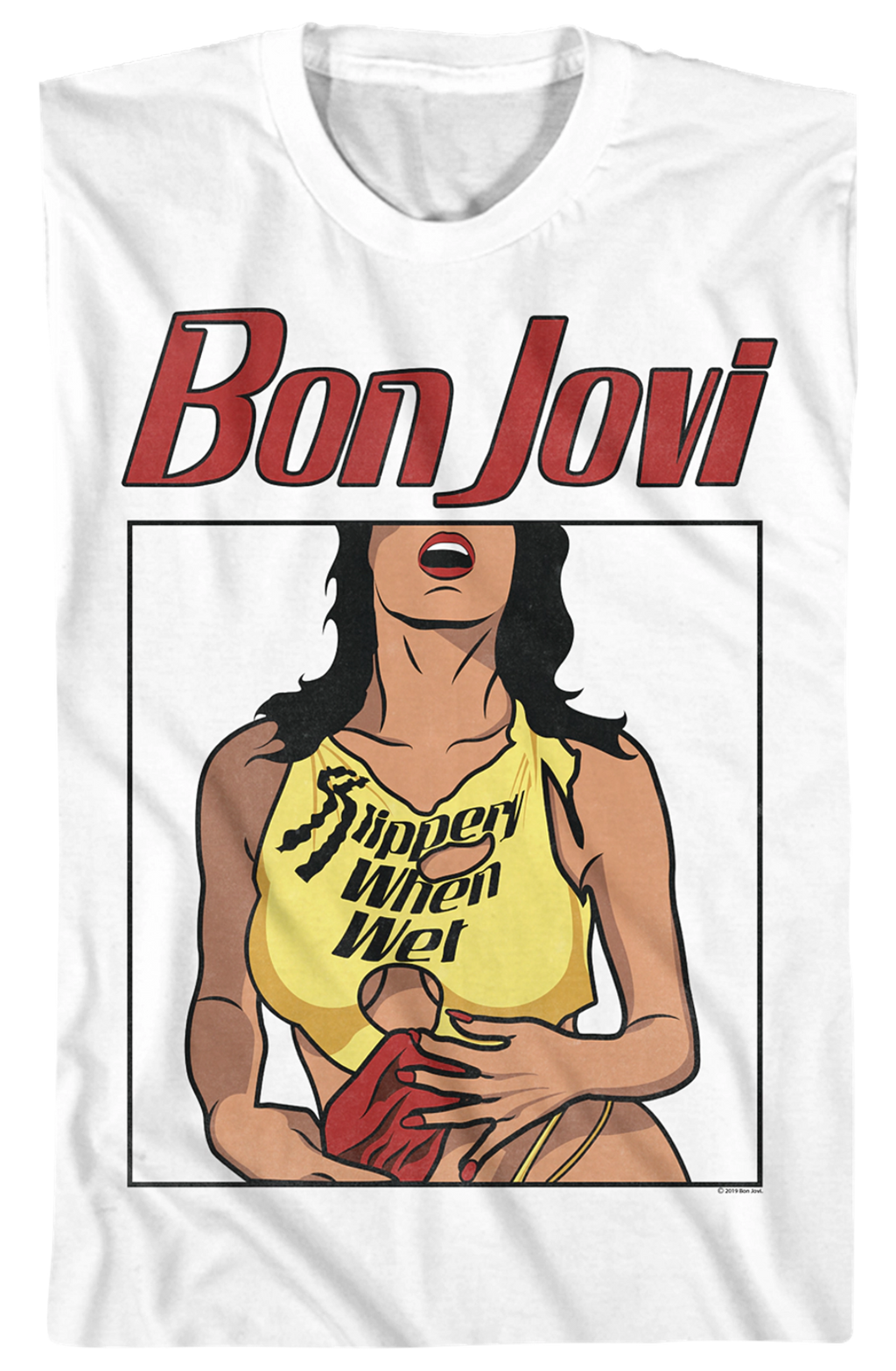 Slippery When Wet Illustration Bon Jovi T-Shirt Hoodie, Sweatshirt | CiraTrend.com (Image 2)
