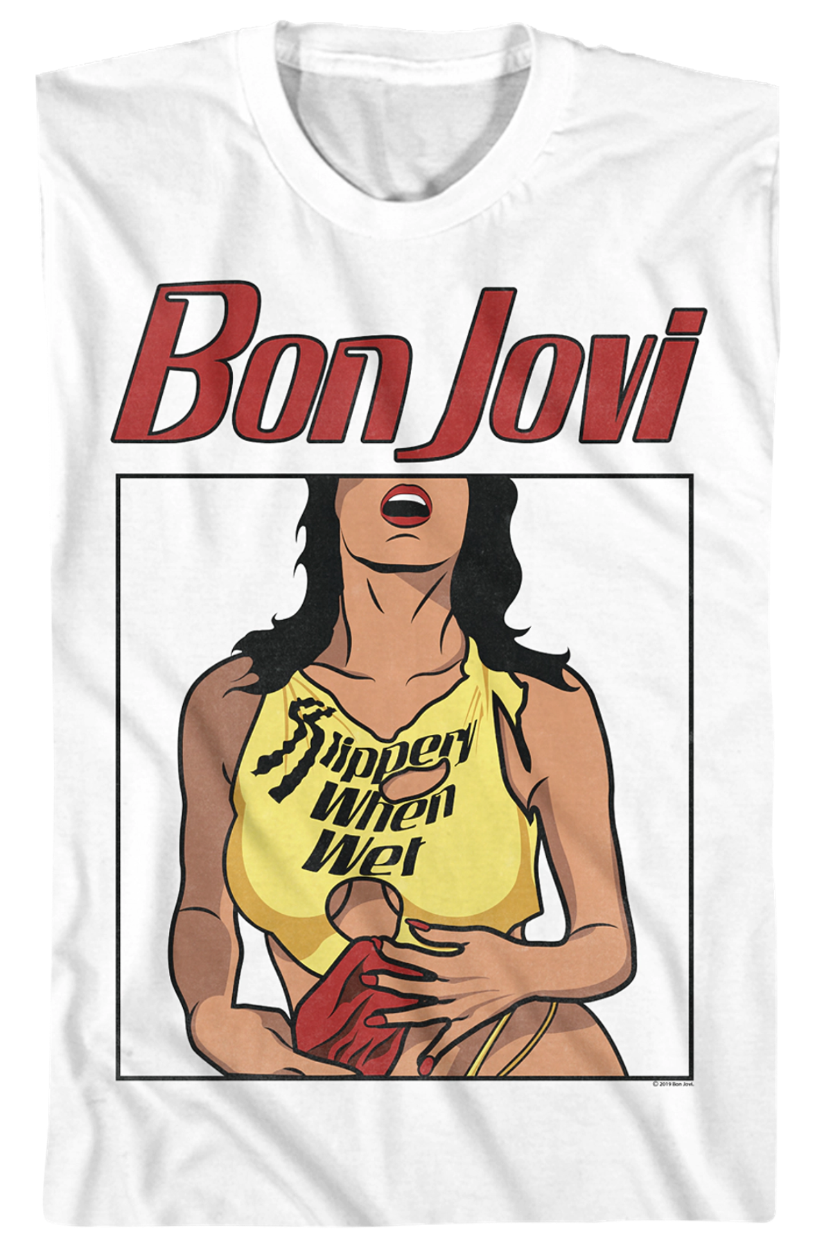 Slippery When Wet Illustration Bon Jovi T-Shirt Hoodie, Sweatshirt | CiraTrend.com (Image 2)