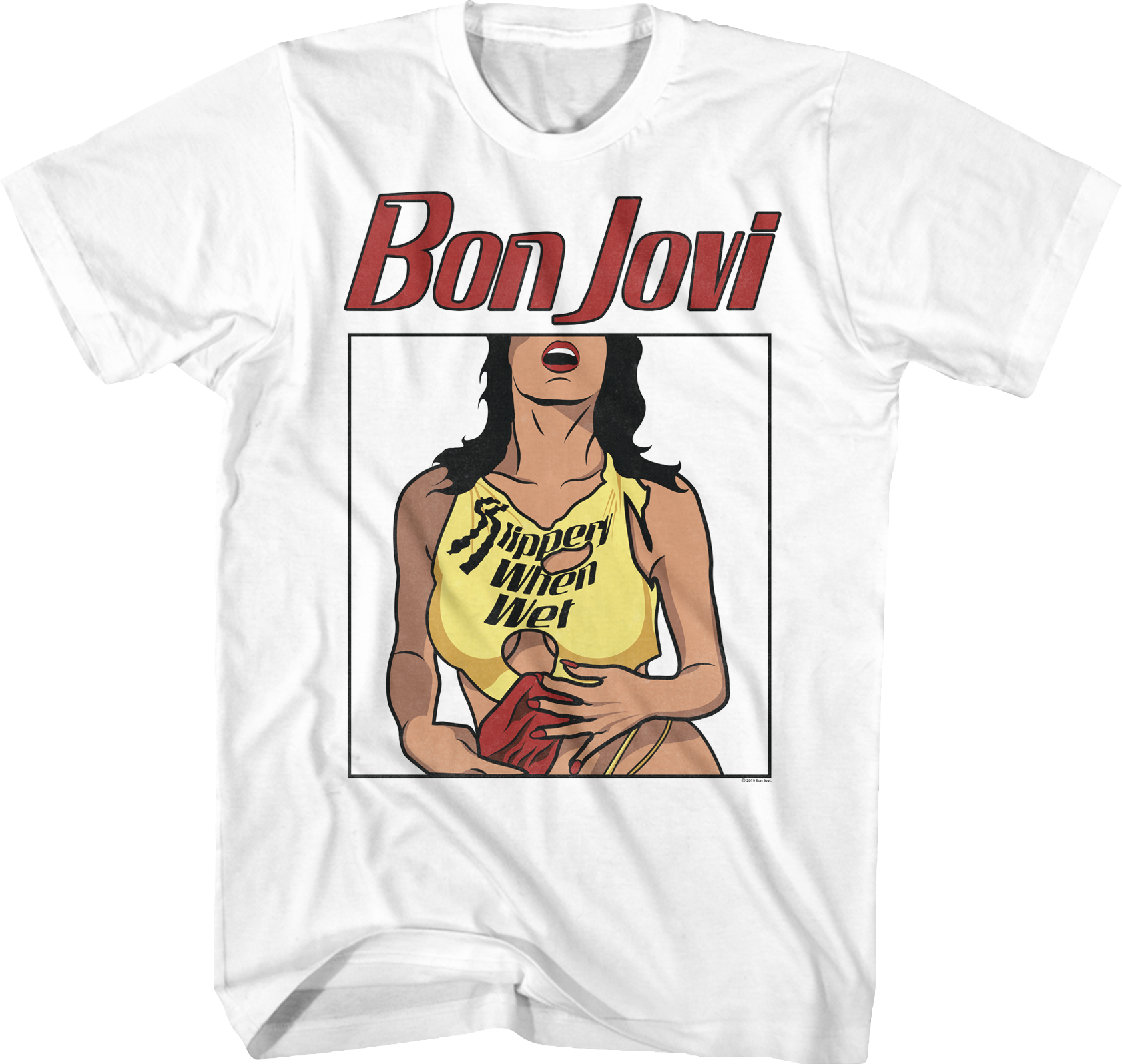 Slippery When Wet Illustration Bon Jovi T-Shirt Hoodie, Sweatshirt | CiraTrend.com (Image 1)