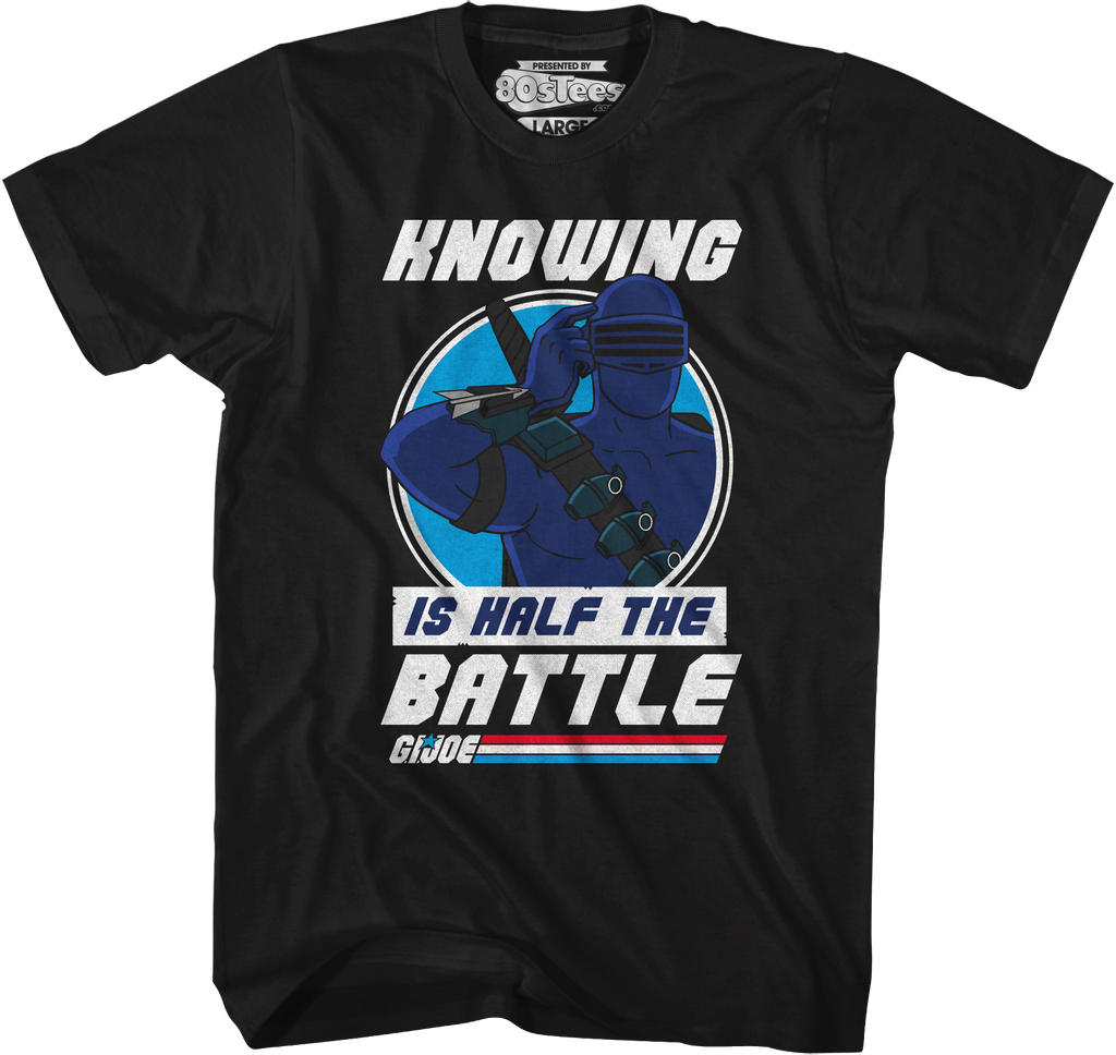 Snake Eyes Knowing Is Half The Battle GI Joe T-Shirt Hoodie, Sweatshirt | CiraTrend.com (Image 1)