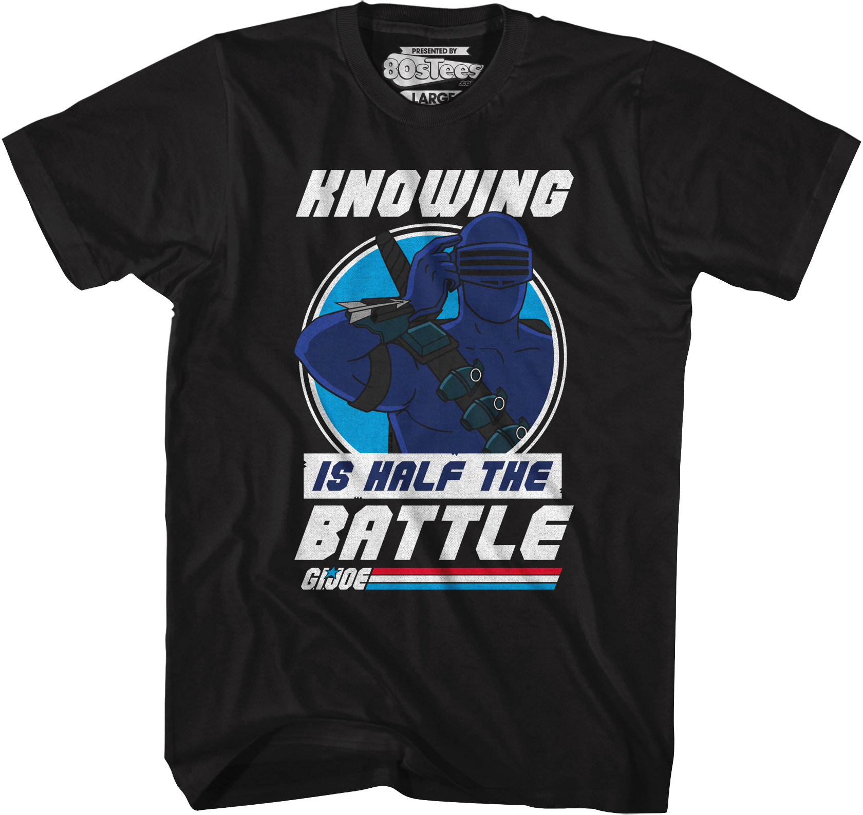 Snake Eyes Knowing Is Half The Battle GI Joe T-Shirt Hoodie, Sweatshirt | CiraTrend.com (Image 1)