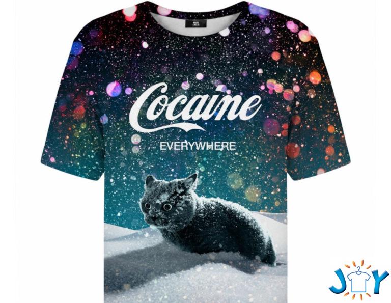 Snow Cat Cocaine Everywhere 3D Sweatshirt & Hoodie