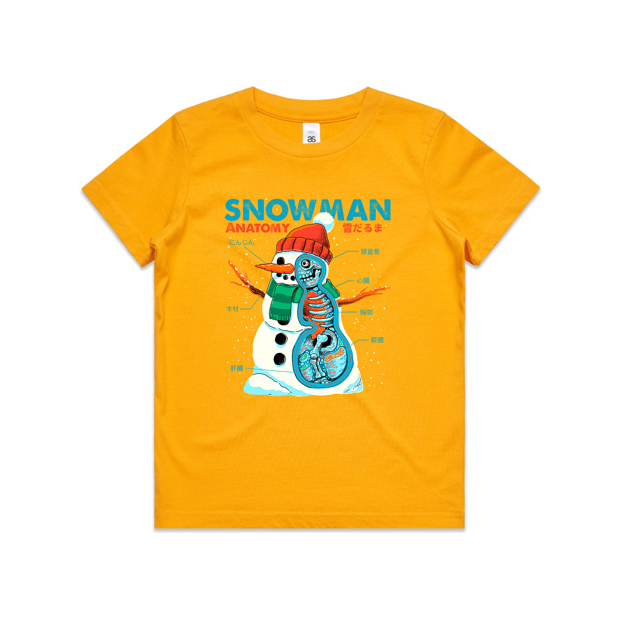 Snowman Anatomy Kids Tee Hoodie, Sweatshirt | CiraTrend.com (Image 2)