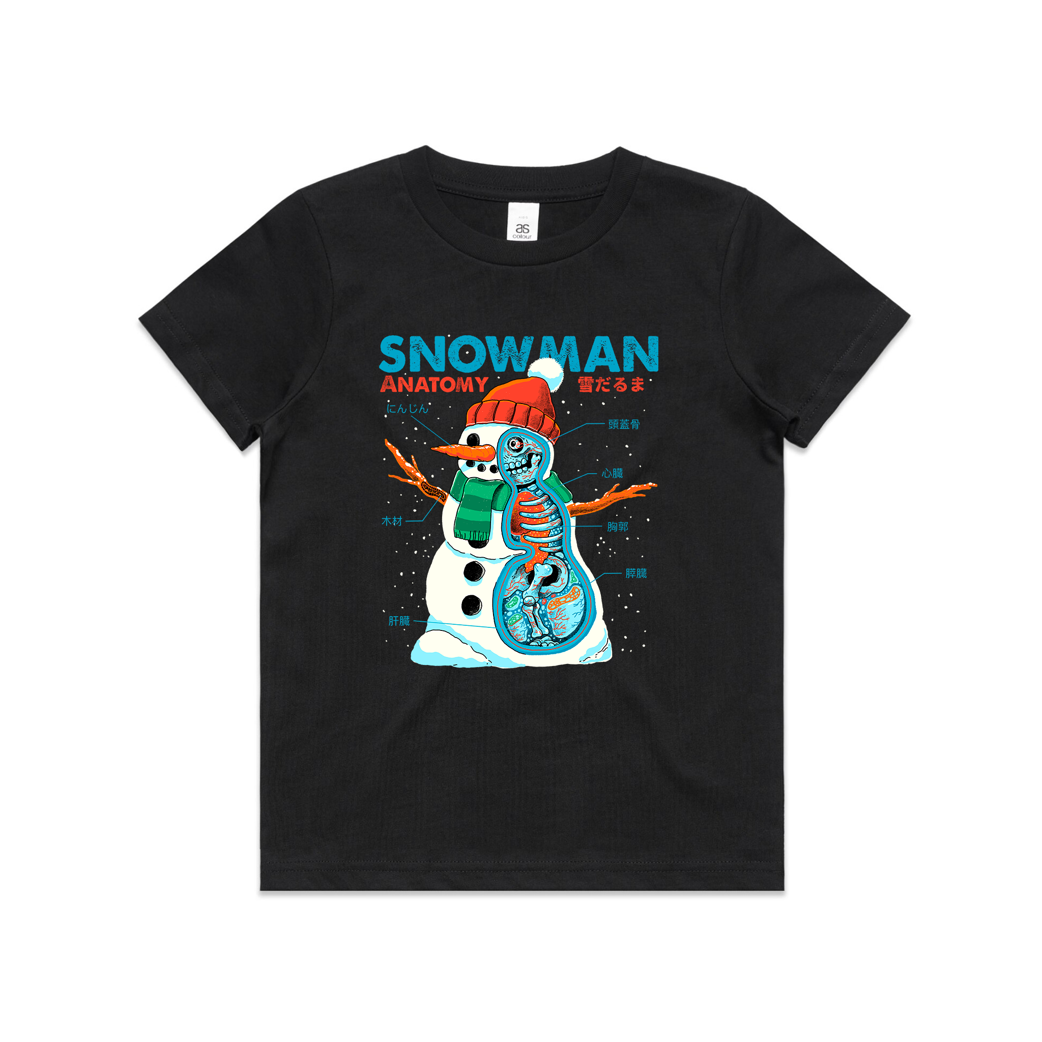 Snowman Anatomy Kids Tee Hoodie, Sweatshirt | CiraTrend.com (Image 3)