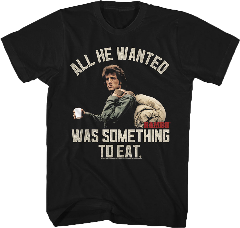 Something To Eat Rambo T-Shirt Hoodie, Sweatshirt | CiraTrend.com (Image 1)