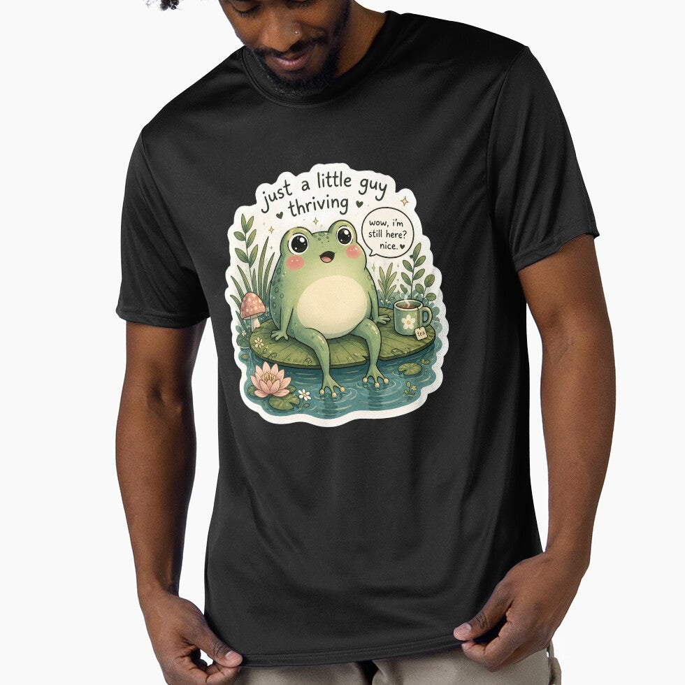 Cute Cottagecore Frog Thriving Sticker by Spectre Creates