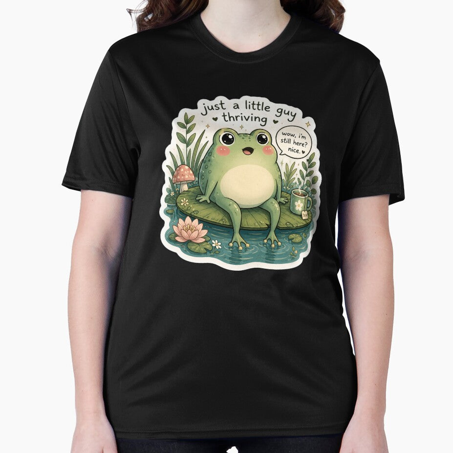 Cute Cottagecore Frog Thriving Sticker by Spectre Creates